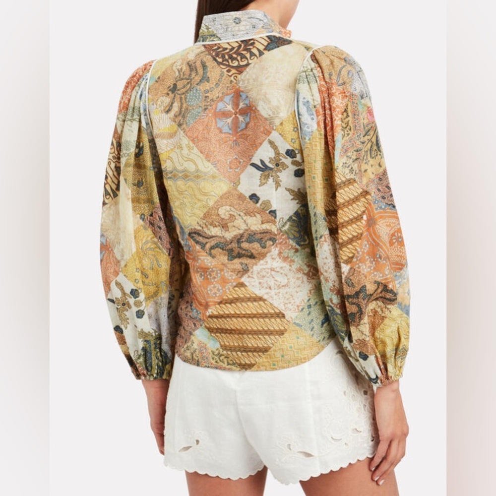 ZIMMERMANN Brightside Paisley Linen Shirt & Shorts Size Zimmermann 2 - Picture 12 of 16